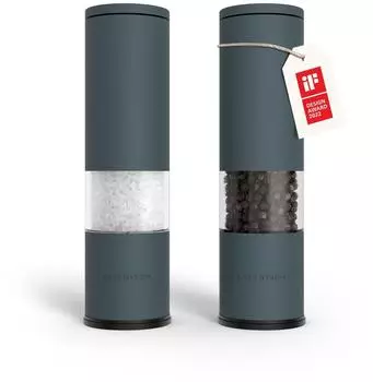 LARS NYSØM Salz- und Pfeffermühlen-Set manuell, Keramikmahlwerk, stone blue (FR-E-BLSTONE)