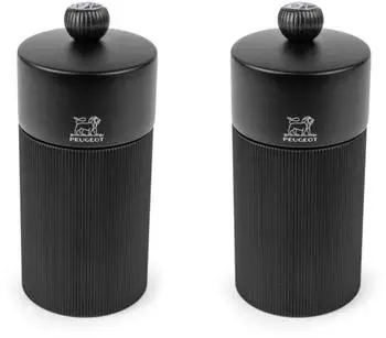 Peugeot LINE Salz- & Pfeffermühlen-Set 12cm, mattschwarz (PEUG0VB08)