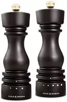 Cole & Mason London Salz und Pfefferm&uuml;hle Holz Set 18 cm, Mahlgrad-Auswahl | Pfeffer
