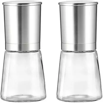 Ritzenhoff & Breker Basic Gewürzmühlenset 2-teilig, Glas, transparent-silber (825299)