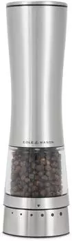 Cole & Mason Derwent Elektronische Pfefferm&uuml;hle aus Edelstahl, USB-C aufladbar, 190mm (H253030)