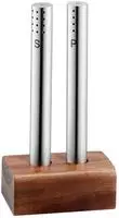 WMF Salz- / Pfefferstreuer "WMF" Cromargan Edelstahl Rostfrei 18/10, Akazienholz,