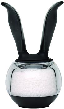 Chefn Saltball Einhand-Salzmühle, transparent/schwarz
