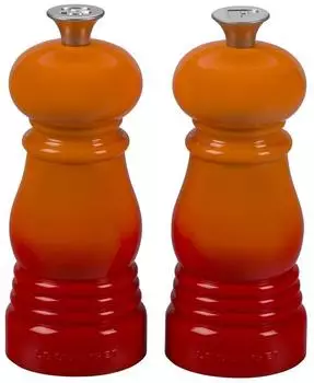 Le Creuset Salz- und Pfefferm&uuml;hle im Set 11 cm ofenrot