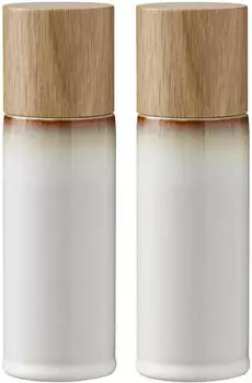 Bitz Salz- und Pfefferm&uuml;hlen cream 2-teilig 16,7 cm