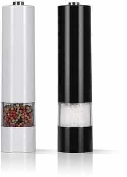 GOURMETmaxx Salz-& Pfefferm&uuml;hle 2-tlg 6V schwarz/ wei&szlig;