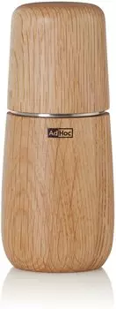 AdHoc Pfeffer-/ Salzm&uuml;hle Yono H 15 cm Naturholz Eiche ge&ouml;lt hell/Edelstahl