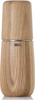 AdHoc Pfeffer-/ Salzm&uuml;hle Yono H 18 cm Naturholz Eiche ge&ouml;lt hell/Edelstahl