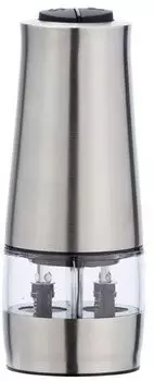 Wenko Elektrische M&uuml;hle 2-in-1 17,5 cm silber matt