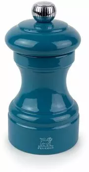 Peugeot Manual salt mill in lacquered wood blue 10 cm