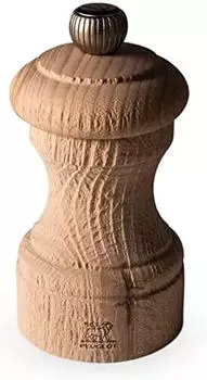 Peugeot Manual wooden pepper mill with Fair Trade pepper 10 cm
