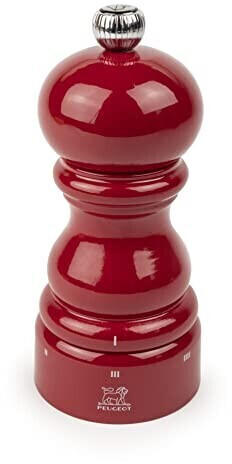 Peugeot Manual pepper mill in passion red lacquered u'Select wood 12 cm