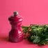 Peugeot Manual pepper mill in candy pink lacquered wood 10 cm
