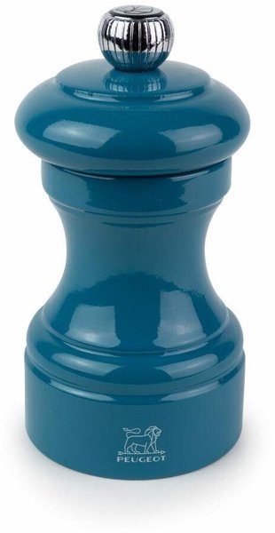 Peugeot Manual pepper mill in blue lacquered wood 10 cm