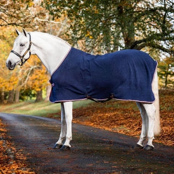 Horseware Embossed Jersey Cooler Navy HW Print 125 cm / 5'9