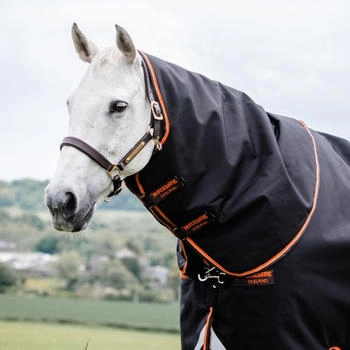 Horseware Rambo Supreme Hood 150g - Black/Orange L