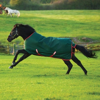 Horseware Rambo Original Turnout Lite 0g - Green/Red 155
