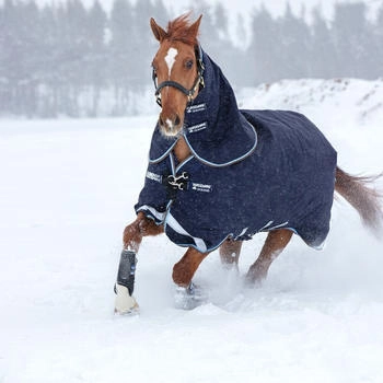 Horseware Rambo Duo Turnout 100g + 300g - Navy/Sky Blue 145