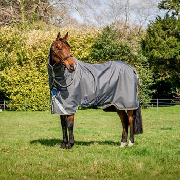Horseware Amigo Bravo 12 Plus Lite 0g Navy/Titanium Grey/Silver 165
