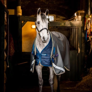 Horseware Amigo Bravo 12 Plus Bundle 50g + 100g und 200g Liner Dark Shadow/ Navy & Rose 115 cm / 5'6
