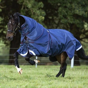 Horseware Rambo Optimo Turnout Plus 0g Navy/Burg.Teal&Navy 155