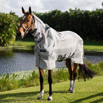 Horseware Rambo Protector Integrated Silver/Navy/White/Beige 140