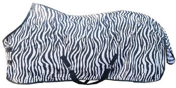 HKM Fliegendecke Zebra mit Kreuzgurt weiß/schwarz 135