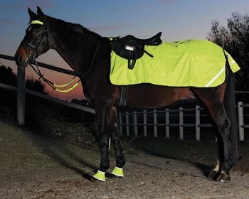 Waldhausen Reflex Nierendecke Fleece - Neongelb Pony