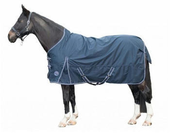 HKM Highneckdecke Starter 600D mit Polarfleece 0g - dunkelblau blau 155