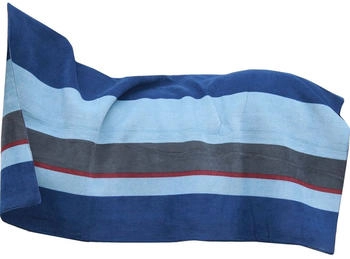 Kentucky Horsewear Fleecedecke Square Stripes Heavy - Navy/Grau blau 140x120