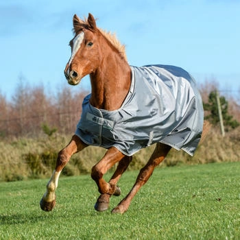 Bucas Smartex Turnout Medium Big Neck 150g - Iron Gate grau 135
