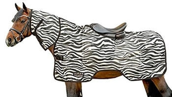 HKM Fliegenausreitdecke Zebra weiß/schwarz 95