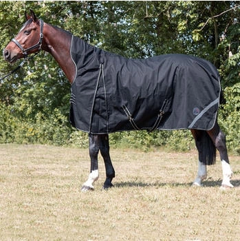 HKM Regendecke Innsbruck HighNeck 1200D mit Polarfleece 0g schwarz schwarz 135