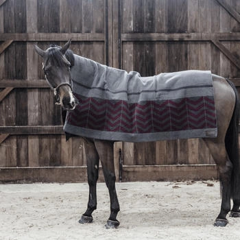 Kentucky Horsewear Fleecedecke "Square Fishbone" heavy bordeaux - 210x200 cm