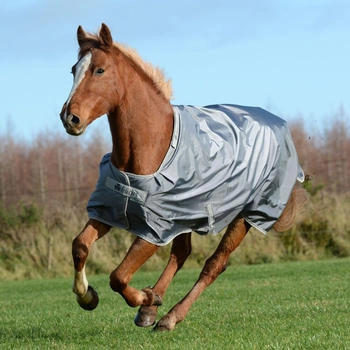 Bucas Smartex Turnout Medium Big Neck 150g - Iron Gate grau 145