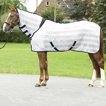 Busse Transport-Fliegendecke STRIPE PLUS silber (navy) - 155 cm