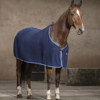 Equithème Riding World Èponge Frotteedecke - marineblau blau 155