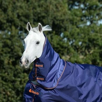 Bucas Therapy Turnout Neck 0g navy/orange blau L