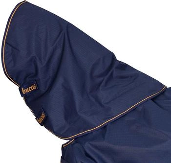 Bucas Irish Turnout Combi Neck 300g navy/gold Halsteil blau M