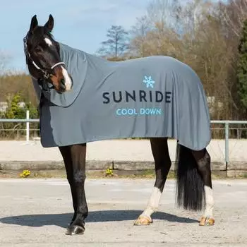 Sunride Cool Down Kühldecke mit Halsteil und Tuch grau 115