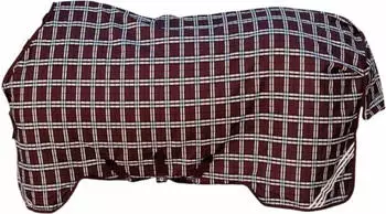 Kentucky Horsewear Outdoordecke 0g All Weather Waterproof Comfort Regendecke Bordeaux Check Printing 6'3 (140cm)