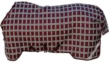 Kentucky Horsewear Outdoordecke 0g All Weather Waterproof Comfort Regendecke Bordeaux Check Printing 6'6 (145cm)