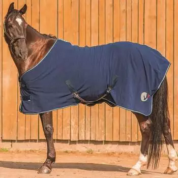 HorSeven Fleecedecke mit Widerristpolster- marine/navy blau 135