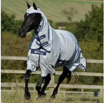 Bucas Buzz-Off X Full Neck 125cm Fliegendecke mit Halsteil silber