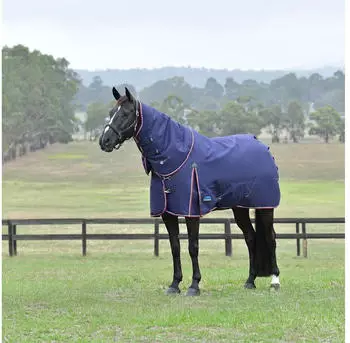 WeatherBeeta Comfitec Essential Turnout Detach-A-Neck 220g Navy/Burgundy 160