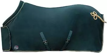 HKM Abschwitzdecke mit Kragen tannengrün/gold 145