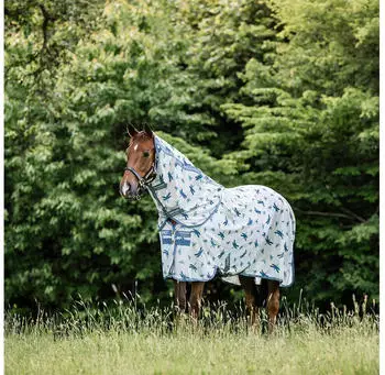 Horseware Fliegendecke AMIGO Bug Rug dragonfly print/ silver & blue 160 cm