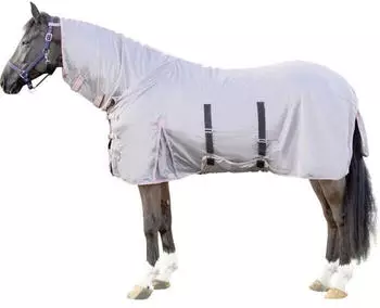 HKM Grey Fliegendecke mit Halsteil grau 115