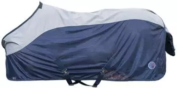 HKM Rain Fliegendecke dunkelblau/grau 125