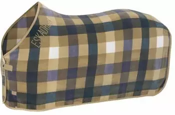 Eskadron Fleece Check Abschwitzdecke sierra/orchid/ocean/white 135 cm